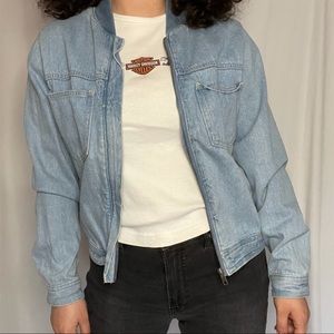 Cotton On Denim Bomber Jacket